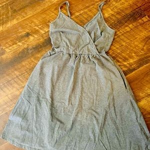 Gray Spaghetti Strap Dress